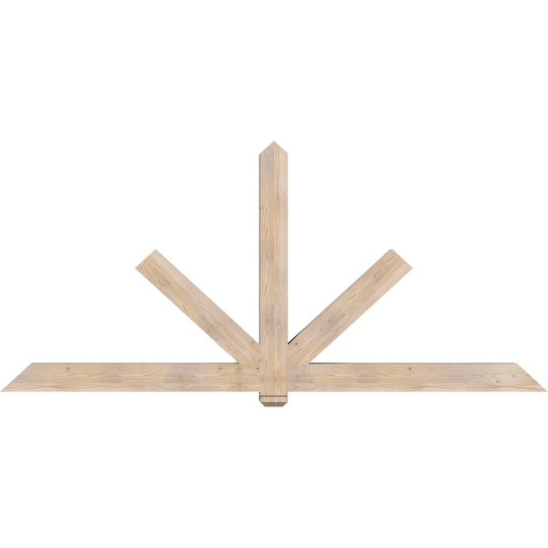 Ekena Millwork Kennewick Smooth Timber Gable Bracket, Douglas Fir, 108"W x 49"H x 5 1/2"D x 5 1/2"F, 11/12 Pitch GBW108X49X0606KEN00SDF - main